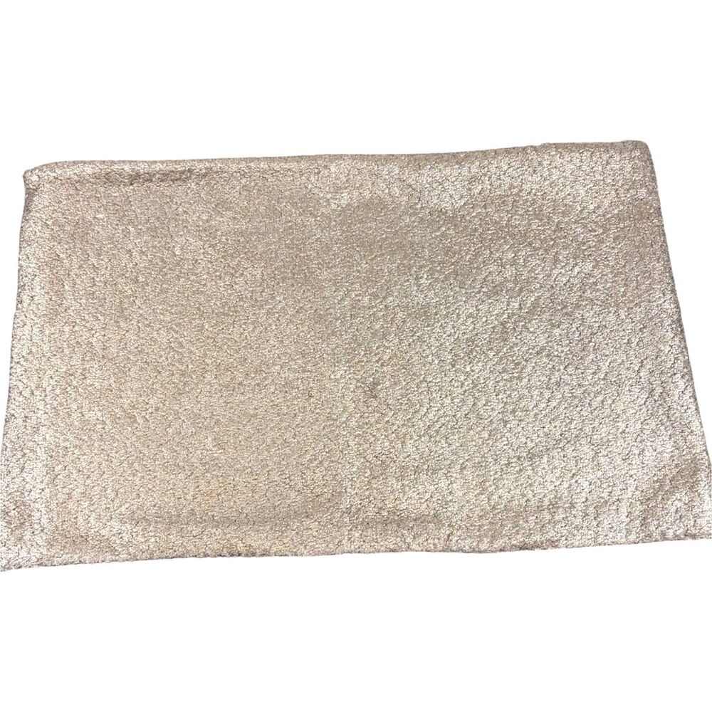 Pottery Barn Sophia Shimmer Textured Boucle Printed Foil Lumbar Pillow Cover